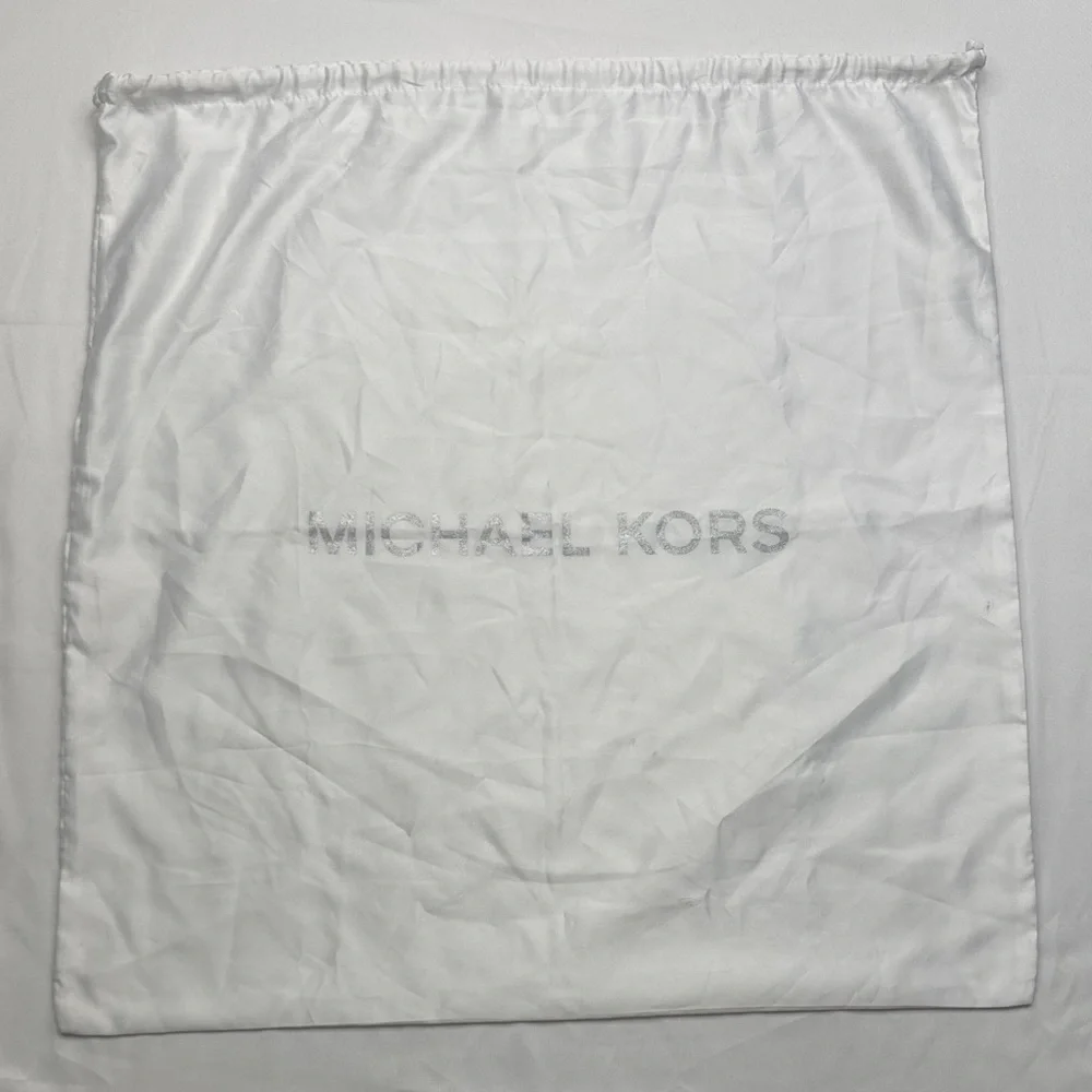 Michael Kors White Satin dust Bag drawstring travel and storage with FLAWS READ - Picture 1 of 6